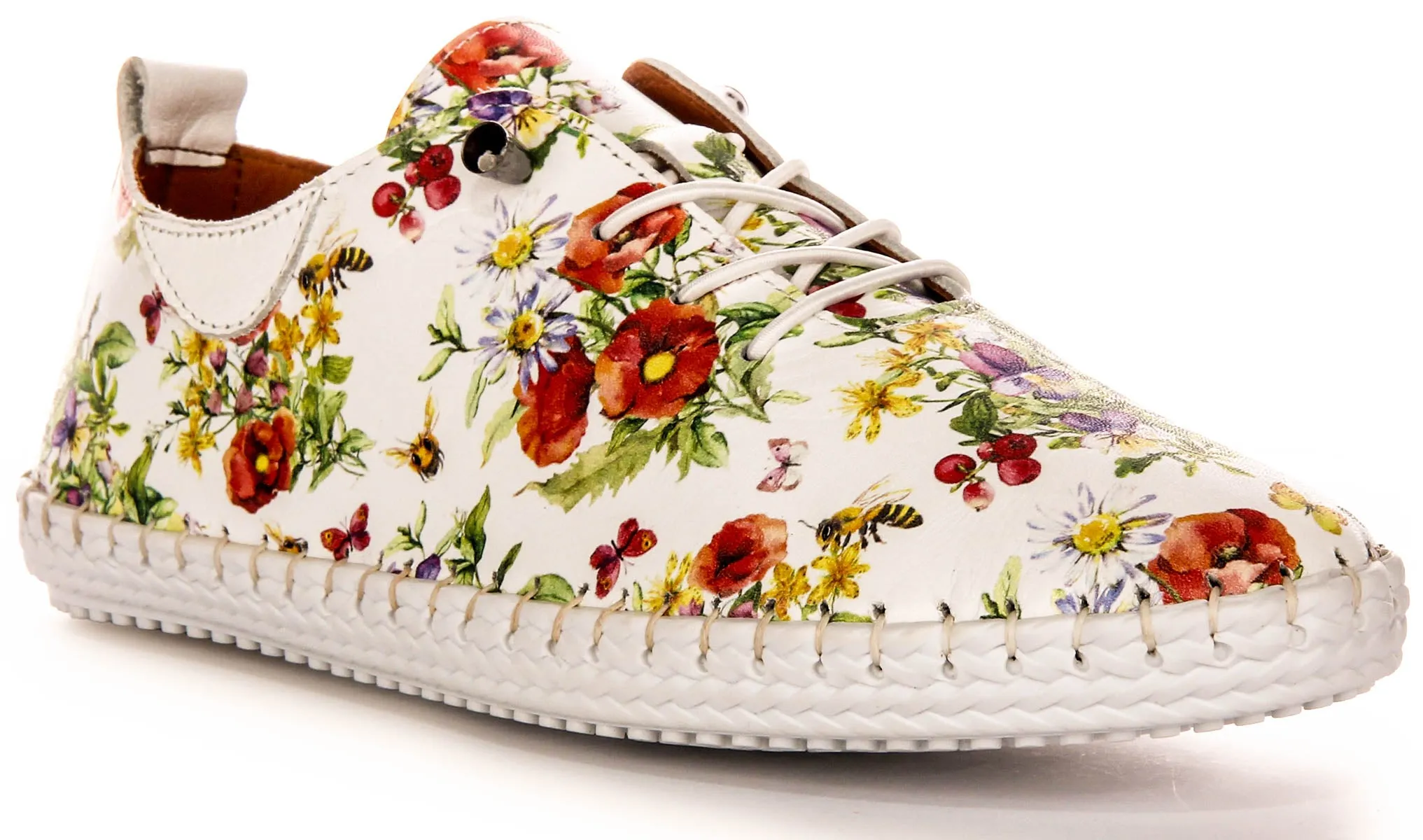 Justinreess Inglaterra Lexi 3 en floral blanco para mujeres