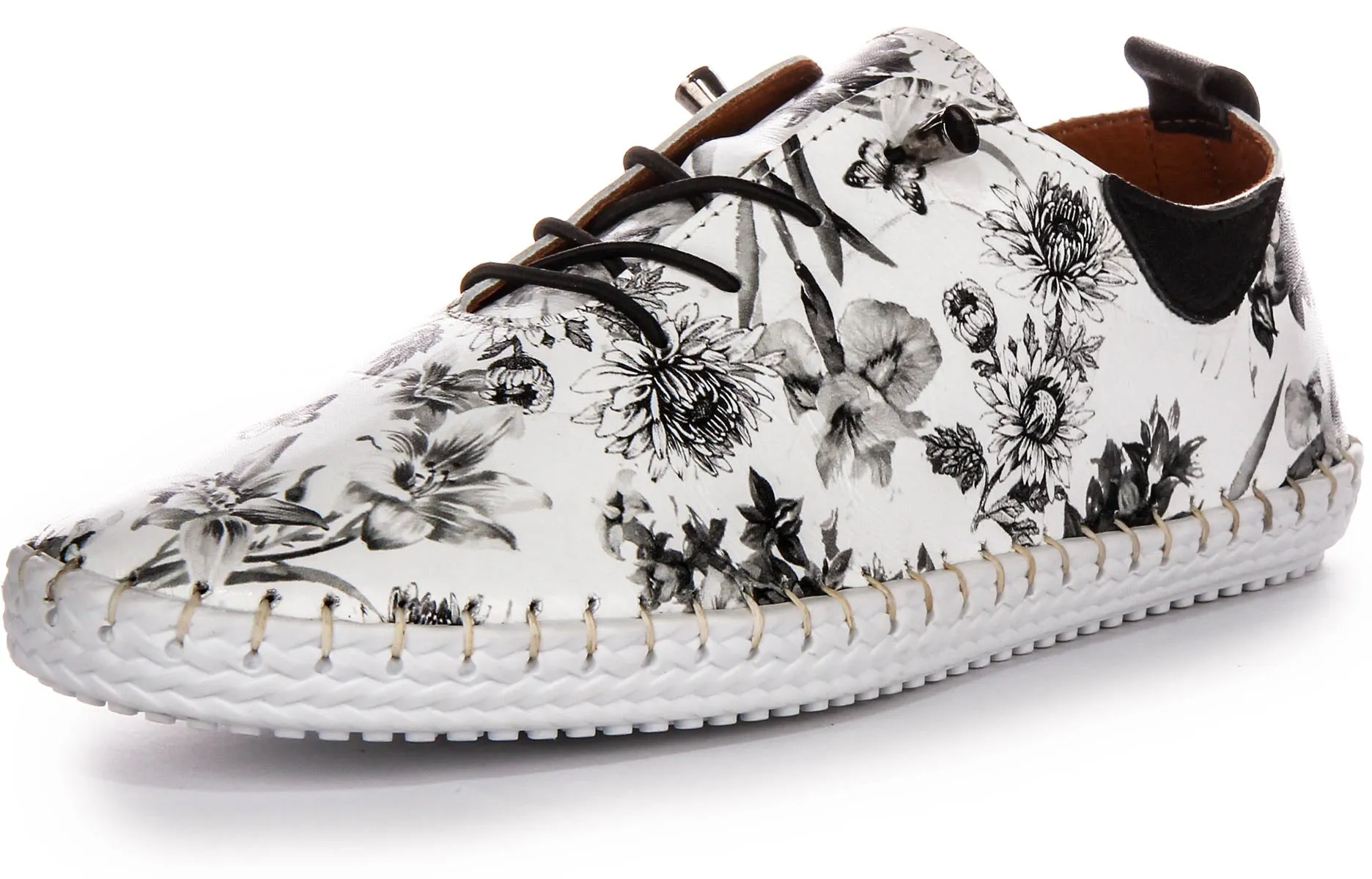 Justinreess Inglaterra Lexi 3 en floral blanco para mujeres