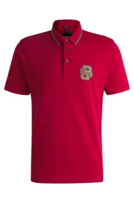Polo de algodón mercerizado con monograma Double B