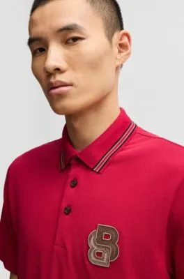 Polo de algodón mercerizado con monograma Double B